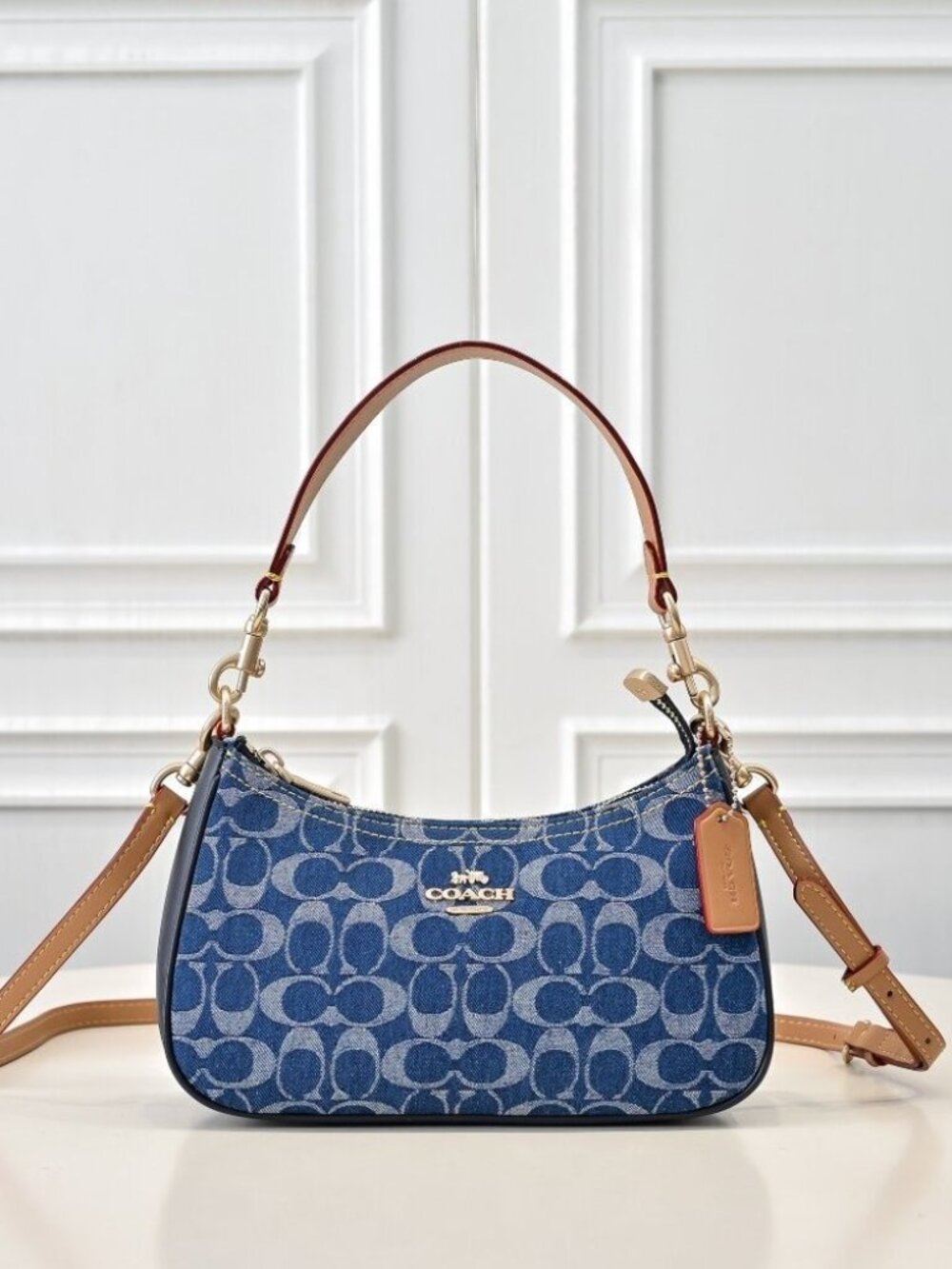 Coach Rowan Large Satchel Bag In Signature Denim Canvas CY699 NWT original Pack